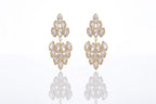 Golden Vine Crystal Drop Earrings