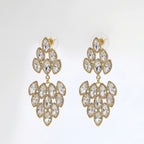 Golden Vine Crystal Drop Earrings