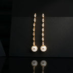 Luna Pearl Crystal Drop Earrings