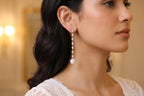 Luna Pearl Crystal Drop Earrings