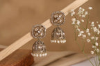 Meher Pearl Kundan Jhumka Earrings