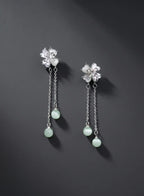 Moonblossom Pearl Chain Earrings