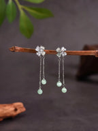 Moonblossom Pearl Chain Earrings