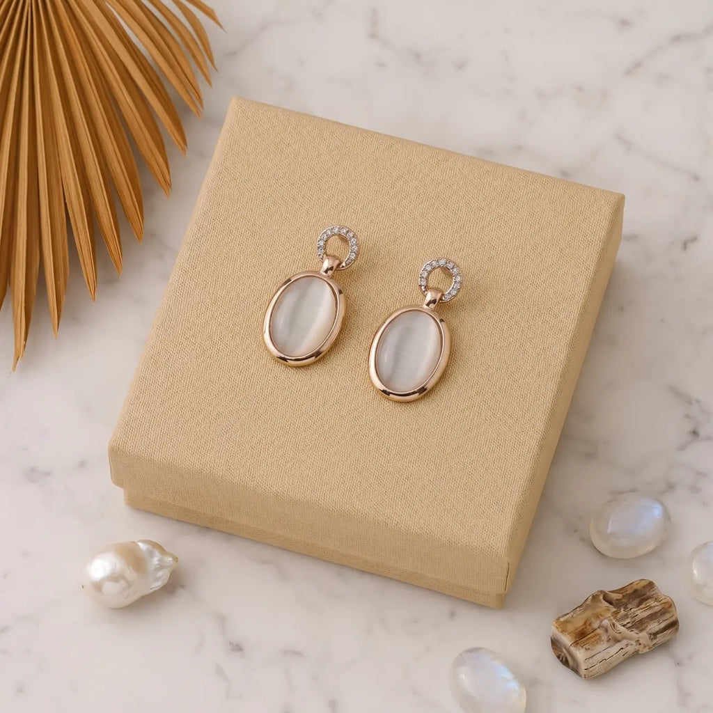 Moonlit Pearl Glow Drop Earrings