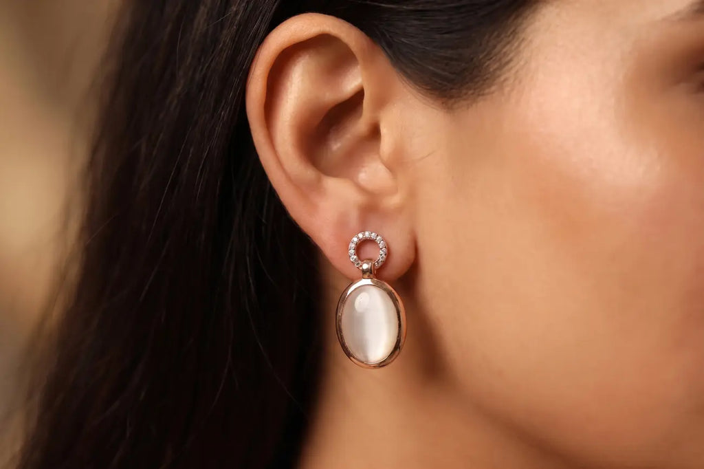 Moonlit Pearl Glow Drop Earrings