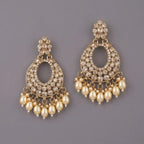 Noor-e-Moti Pearl Kundan Chandbali Earrings