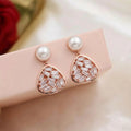 Rose Pearl Prism Drop Earrings