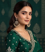 Royal Aabha Pearl Polki Chandbali Earrings