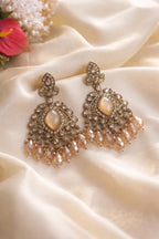 Royal Antique Gold Chandbali Earrings