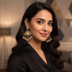 Royal Antique Gold Chandbali Earrings