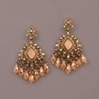 Royal Antique Gold Chandbali Earrings