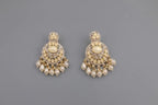 Royal Gold Pearl Kundan Chandbali Earrings