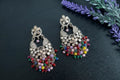 Royal Noor Multicolor Kundan Chandbali Earrings