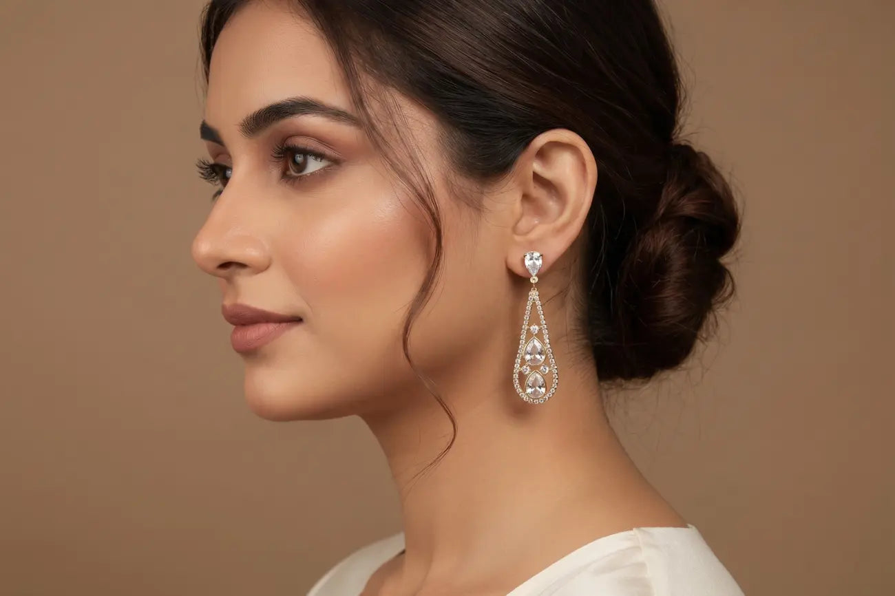 Royal Radiance Teardrop Earrings