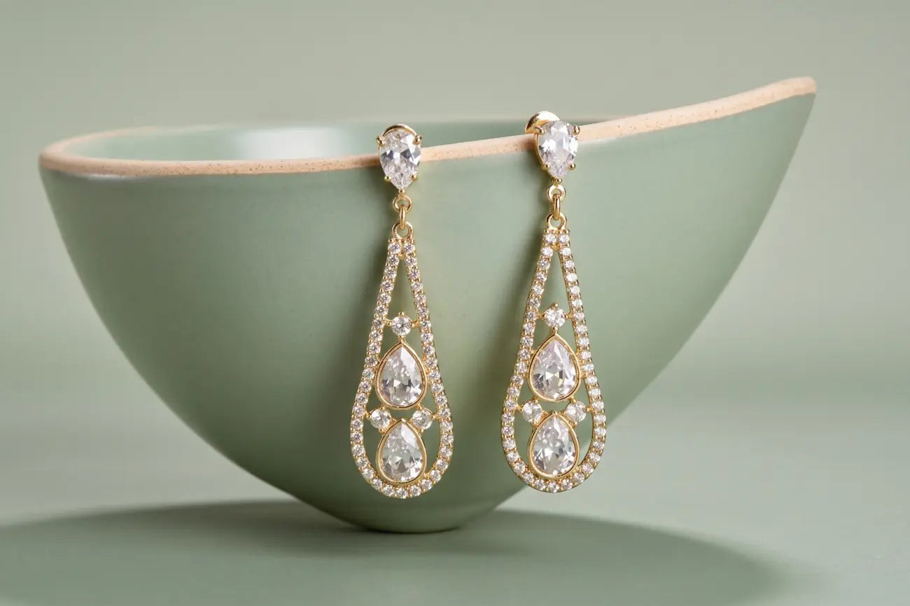 Royal Radiance Teardrop Earrings