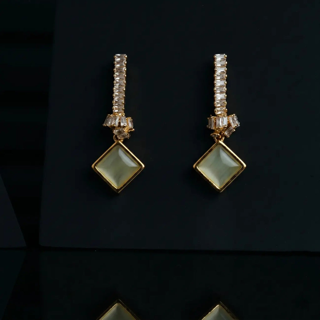 Sage Luxe Crystal Dangle Earrings