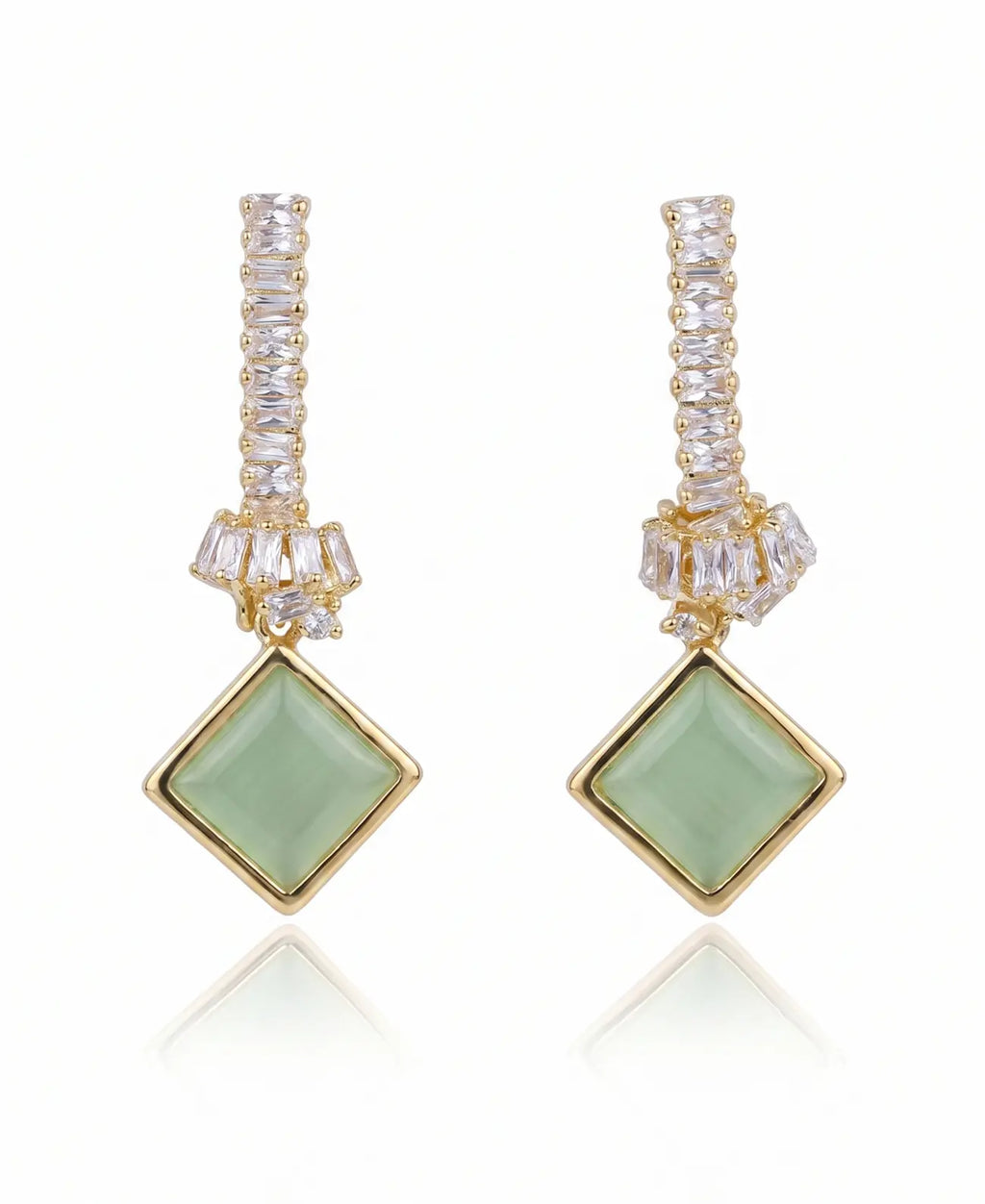 Sage Luxe Crystal Dangle Earrings