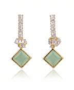 Sage Luxe Crystal Dangle Earrings