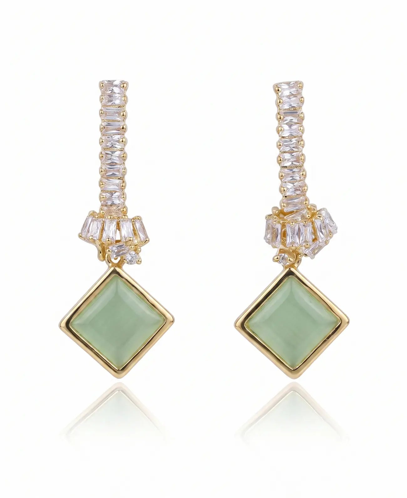 Sage Luxe Crystal Dangle Earrings