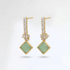 Sage Luxe Crystal Dangle Earrings