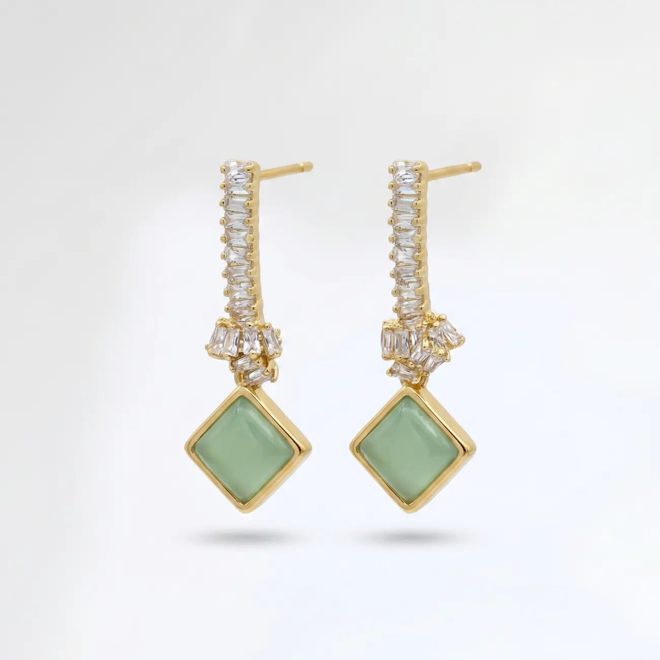 Sage Luxe Crystal Dangle Earrings