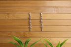 Silver Crystal Leafline Drop Earrings