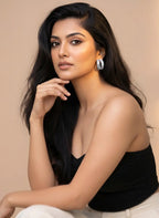 Silver Sparkle Luxe Hoop Earrings