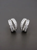 Silver Sparkle Luxe Hoop Earrings